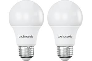 paul russells 4.9W LED GLS Light Bulbs Edison Screw E27, 40w Equivalent, 470LM LED Bulbs, 2700K Warm White, Classic Frosted ES A60 Standard Energy Saving Ceiling Lights Lamp, (Not Dimmable) Pack of 2