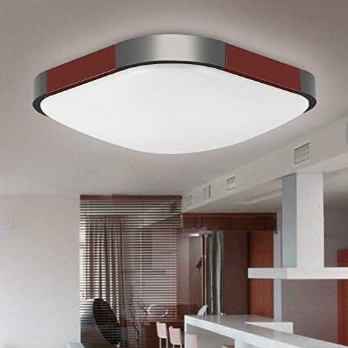 Natsen® LED Ceiling Light 24W Modern ceiling lamp fit Bedroom lamps Living room lamp Brown I501H (400 MM × 400 MM) [Energy Class A++]