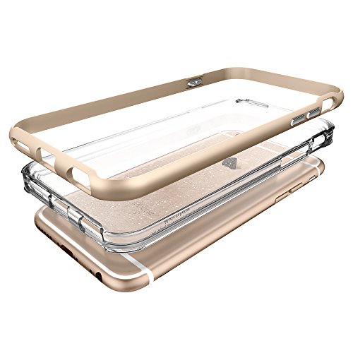 iPhone 6S Case, SpigenÂ® iPhone 6 Case Cover [Neo Hybrid EX] with Flexible Inner Bumper and Reinforced Hard Frame for iPhone 6s/6 - Glitter Champagne Gold - 035CS21418