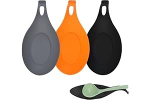 KASESSS Silikonowa podpórka na łyżki, miękka podpórka na łyżki, do kuchni, wiszący uchwyt na łyżeczkę do herbaty, przybory domowe, odporne na wysokie temperatury, do szpatułek, łyżek, szczotek, naczyń