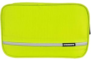 CYBERNOVA Duża kosmetyczka podróżna, wodoszczelna, wielofunkcyjna kosmetyczka do zawieszenia, składana, do zawieszenia (zielona), żółty / zielony