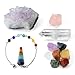 Produktbild CrystalTears 15pcs Heilung Kristalle Therapie Kit 7 Chakra Edelsteine, Pendel, Selenit Crystal Stick, 5 x grobe Steine, grobe Amethyst (Amethyst-Cluster)