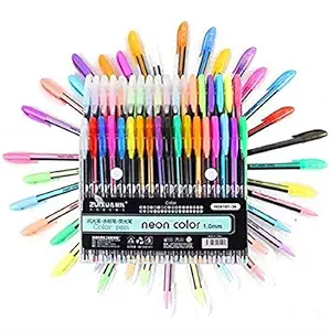 CraftDev 36 PCS Neon Color Gel Pen Set, Glitter, Metallic Pen Set For Sketching, Drawing, Painting, Gifting To Kids (36 PC)