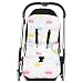 REVERSIBLE cotton & minky Pram INSERT, LINER covers Universal (crown/ pink)