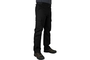 LA Police Gear Men's Urban Ops Tactical Cargo Pants - Elastic WB - YKK Zip - Black