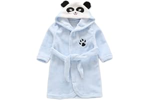 Miyanuby Baby Jungen Mädchen Bademantel Weicher Flanell Langarm Tier Hoodie Morgenmantel Nachtwäsche Homewear für Kinder Baby Jungen Mädchen Geschenk