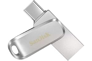 SanDisk Ultra 256GB Dual Drive Luxe Type-C 400MB/s USB 3.2 Gen 1, Silver, SDDDC4-256G-G46