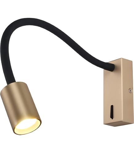 Meanyee Lampe Lecture Murale Col De Cygne - 3W LED 3000K + Port USB Nickel Brossé