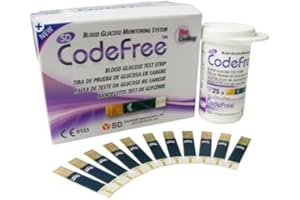 100 Tiras – SD Codefree Medidor De Glucosa En Sangre/ Prueba De Control/ Tiras De Prueba Reemplazo