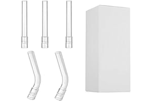 JINNUO Tubo per tubo di vetro Arizer Solo. Tubo angolato da 120 mm (5Pack)