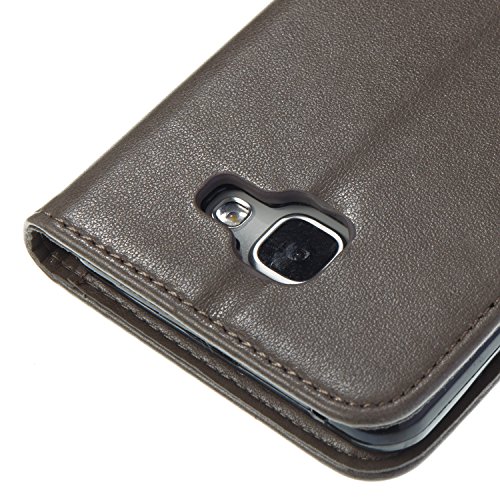 Galaxy A3 2016 Hülle,Galaxy A3 (2016) SM-A310F Leder Narzissen Hülle,Galaxy A3 (2016) A310 Lanyard Wallet Schutzhülle,BONROY® Farbdruck geprägte Narzissen Muster PU Leder Flip Hülle Wallet Case Tasche Cover Handytasche Schutzhülle Lederhülle Handyhülle in Book Style Stand Case mit Kredit Kartenschlitz für Samsung Galaxy A3 (2016) SM-A310F A310F A310-grau - 4
