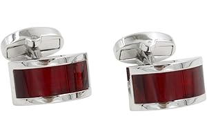 AUSCUFFLINKS Ruby Stone Red Cufflinks | Ruby 40th Wedding Gift | Husband Present | Premium Cuff Links | Groomsmen Cufflinks