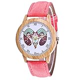 IG Invictus Damen Mode Casual Lederstrap Analog Quarz Runde Uhr T341 N Quarzuhr Rosa Quarz Uhr