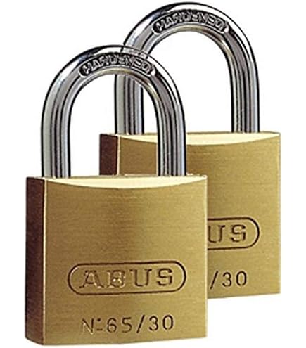 ABUS 65/30 Padlock - 30mm Brass Padlock With Hardened Steel Shackle