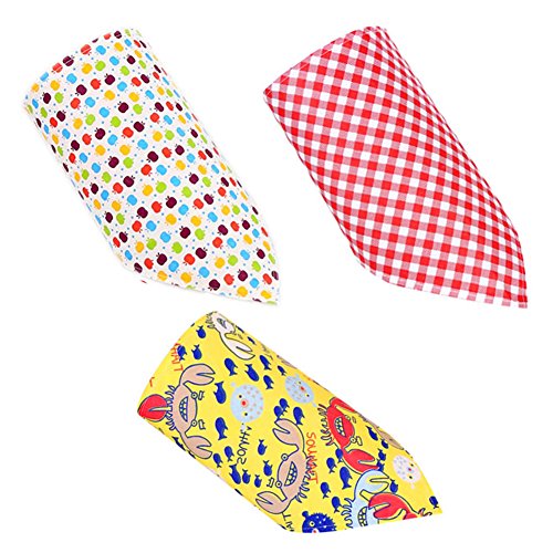 Set Of 3 Baby Cute Bandana Drool Bibs Unisex Cotton ( NO: 18 . 19 . 20 )