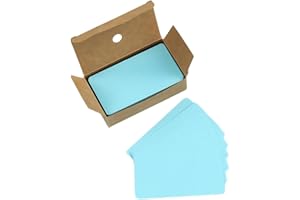 VOKENFORU 100Pcs Blank Message Cards Blank Business Cards for Learning, Study, DIY Memory Note, Blue