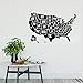Price comparison product image haotong11 USA Map Wall Sticker Decal Vinyl Home Office Wall Decor Mural Modern Art Map of the America Wallpaper Removable66*42cm