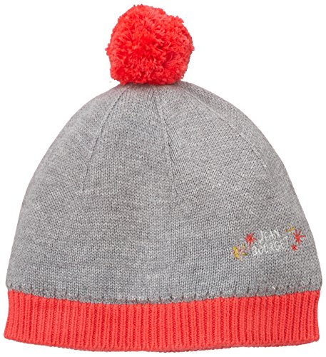 Jean Bourget Baby Girls 0-24m Bonnet Plain Beanie Beanie, Grey (Rose Fluo), 5 Years (Manufacturer Size: 53)