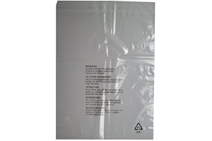QUICK PACK SUPPLIES LTD 1000 Pack - 10" x 12" Clear Polythene Plastic Clothing Garment Bags for T-Shirts Display