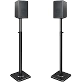 Mounting Dream Adjustable Speaker Stand for Satellites up to 11 lbs, Set of 2 Floor Stands