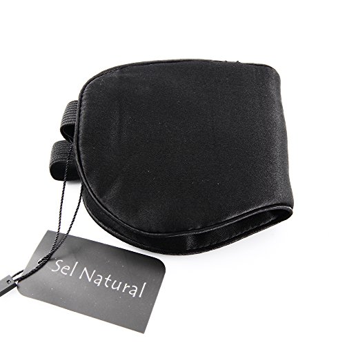 Sel Natural 100% Seide Schlafmaske Für Die Reise und Zuhause Geeignet Schwarz - 6