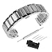 Produktbild BEWISH 23mm Uhrarmband Edelstahl Ersatzband Solide Metall Uhr Band Riemen Uhrenarmbänder Ersatz Edelstahlschliesse Faltschließe Uhr Armband Unisex Smart Watch Wrist Strap Band Replacement Wristband