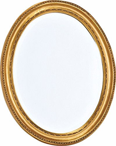 Spiegel Oval Barock Gold weiß silber Schminkspiegel Wandspiegel 37×47 Badspiegel (Gold) - 2