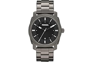 Fossil Machine Watch für Herren, Quarz-Dreizeiger-Datumswerk mit Edelstahl- oder Lederarmband