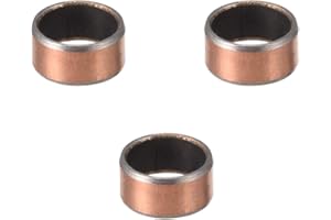 sourcing map 3Pcs Cojinetes de Casquillo, Manguito de Rodamiento sin Aceite, Diámetro Interior 10mm, Diámetro Exterior 12mm, Longitud 6mm, Cojinetes de Manga Bujes de Acero Carbono