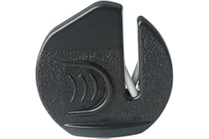 BANSHAN Kitchen Chef Knife and Scissors Sharpener for Straight and Serrated Knives Handheld Quick Sharpening Tool, Household Double-Sided Sharpener, Detachable Multi-Purpose Sharpening Stone(5.3 * 5.5 * 1cm)