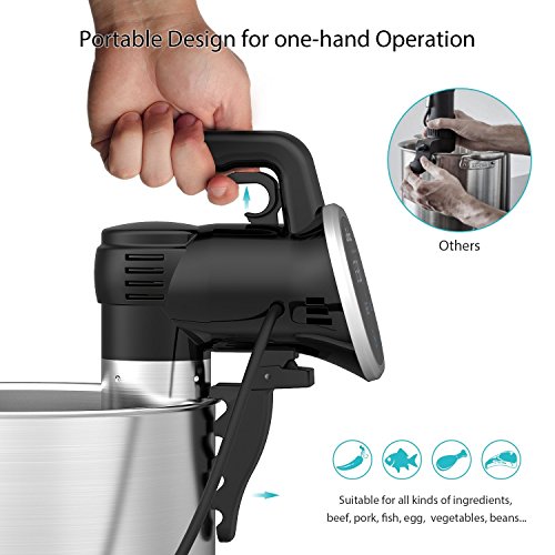 Wancle Sous Vide Präzisionskochtopf Immersion Zirkulator, Schwarz(Schwarz) - 4