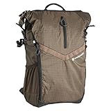 Der Rucksack hat eine Stativhalterung, ein Regencover und ein ergonomisches Tragesystem mit Polsterung