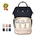 HEYI Baby Wickeltasche Reise Rucksack，Isolierte Tasche, Wasserdicht Stoffe, Multifunktional, Passform für Kinderwage, Große Kapazität Modern Einzigartig Tragbar Handtasche Organizer (Schwarz)