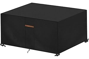 SanGlory Housse Table de Jardin Rectangulaire Housse Protection Salon de Jardin Exterieur Bâche Table Jardin Imperméable Housse de Protection pour Table, Meubles, 600D Tissu Oxford, 155x115x65cm