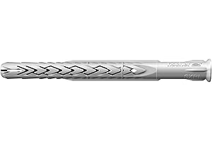 fischer Lot de 100 chevilles à tige longue SXRL 8 x 80, chevilles à expansion de qualité supérieure pour vis à bois et aggloméré, chevilles en nylon pour un maintien optimal dans les fixations dans le