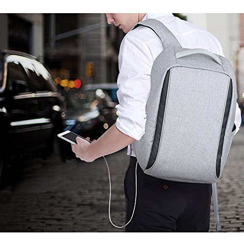 Hanke Rucksack Gesch  ft Schulrucksack Diebstahlschutz Laptop Smart-Rucksack mit USB Ladeport