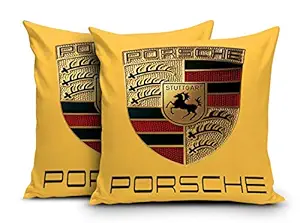 DreamVio Super Imported Micro & Velvet Car Cushions/Pillows for Your Car (12x12 Inches) Set of 2 Style 2