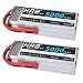 Produktbild HRB 2pack LiPo Akku 5000mAh 22.2V 50C 6S für FPV Racing Quadcopters Diverse Racing Cars Helikopter Flugzeuge und Modellboote (T Stecker)