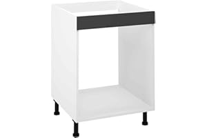 HOGAR24 ES Mobile Basso per Forno Colore Parigi, Dimensioni: 85 x 60 x 58 cm, Grigio Paris