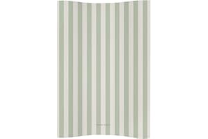 Anti Roll Changing Mat by Mama Shack - Baby Changing Mat with Wedge Design - Waterproof - Fits Most Baby Changing Tables - 67 x 44 cm (Candy Stripe Sage)