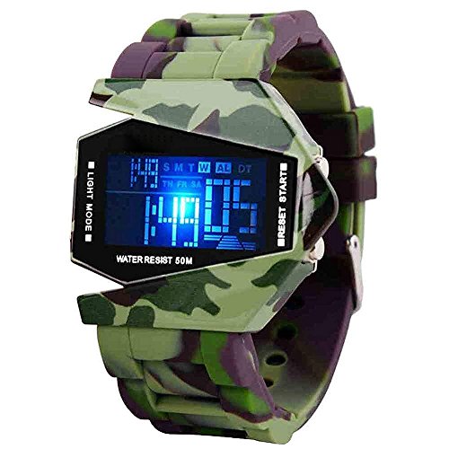 Skitic Ragazzi LED Sportivi Orologi con Sveglia/Timer Outdoor Impermeabili Orologio Mimetico Portatile