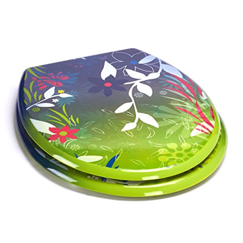 MSV WC Sitz Toilettendeckel MDF Holzkern „Langkawi“ Scharniere aus Edelstahl – hochwertige und stabile Qualität - 3