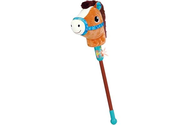 VTech - Mistral Cheval Bâton Musical - Hobby Horse, Tête de Cheval sur Bâton 80 cm - Peluche Poney Jouet Interactif Enfant - Jeu Éducatif et Motricité - Cadeau Enfant Dès 2 Ans - Contenu en Français