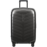 Samsonite Attrix Large Trolley Case, 69 cm | Black, Hardcase, 69H x 18.1W x 10.6D, 73 L, 6 lbs, with in Roxkin material and s