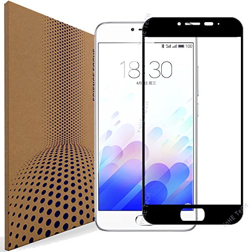 VLP [Cubrir Pantalla Completa] Meizu M3 Note Cristal Templado Protector de Pantalla, Borde 2,5D ARC Protector de Pantalla Cristal Vidrio Templado para Meizu M3 Note (Black)