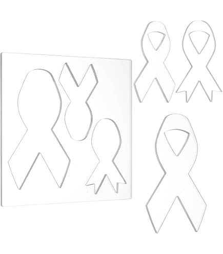 16 Pochoirs Ruban Rose – Réutilisables Pour Octobre Rose – Sensibilisation Cancer Du Sein