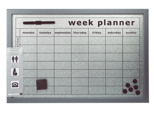 PT PT007 Memoboard/Weekplanner Alu Holz silbern