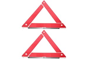 ULTECHNOVO Triángulos Reflectantes De Emergencia Para Coche Plegables Con Trípode Alta Visibilidad Para Seguridad En Carretera Kit De 2 Unidades Para Situaciones De Avería Y Emergencia