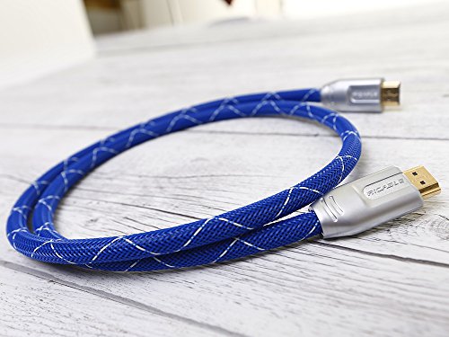 Ricable Across C15 – 15 Meter – Kabel HDMI 2.0 High Speed 3D bescheinigt mit Ethernet entworfen für den Durchlauf in Kanäle und Wellblech mit abnehmbaren Verbinder und Bandweite 21 Gbps. Hi-Fi Qualität für den AV HD Anschluss mit 25 AWG OFC Kupferleiter und vergoldeten abgeschirmten Verbinder. Italienisches Design und Lebenszeitgarantie on-Site - 6