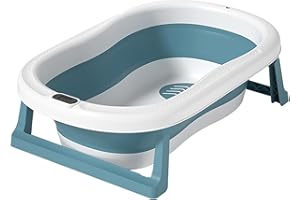 GoBuyer Ltd Baby Bath Tub for Toddler Kids Infant - Basin - Foldable Safe Non-Slip Portable for 0-4 Years